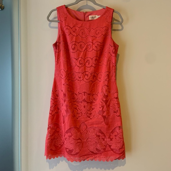 ELIZA J Sleeveless Scallop Hem Sheath Dress - Picture 2 of 3